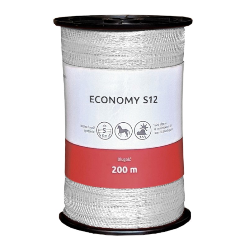 Taśma do pastucha elektr 3x0,16 12mm 200m