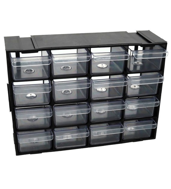 Organizer warsztatowy modułowy 16 szuflad MINI