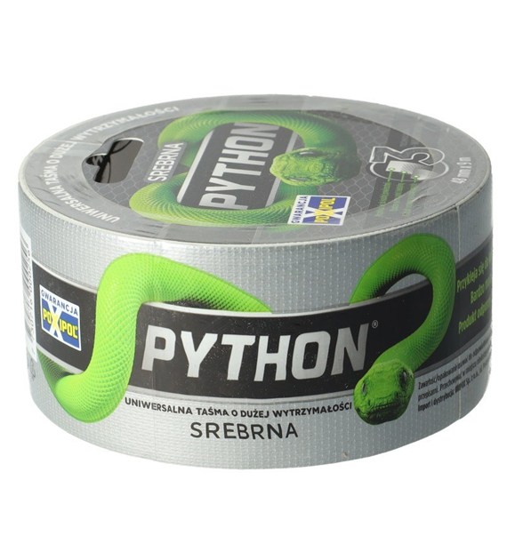 Taśma PYTHON uniwersalna 48mm x 9m mocna srebrna