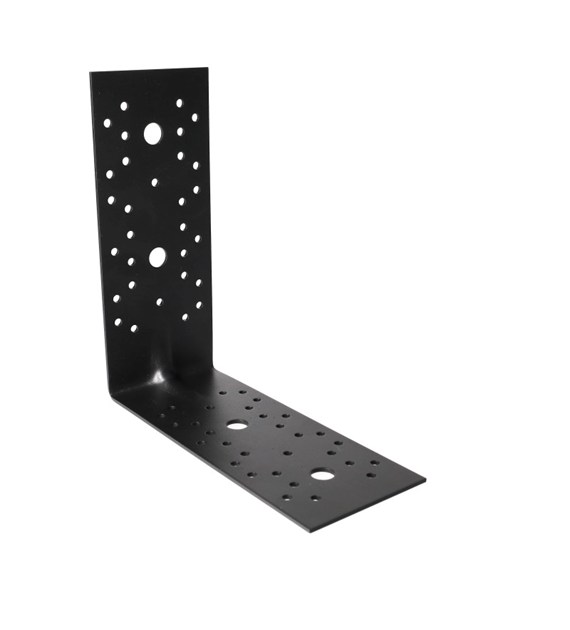 Kątownik DMX KP 200x200x80x2.5mm przetłocz. czarny