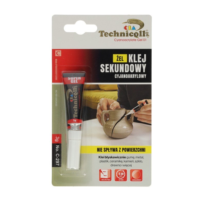 Klej sekundowy żel 3g TECHNICQLL