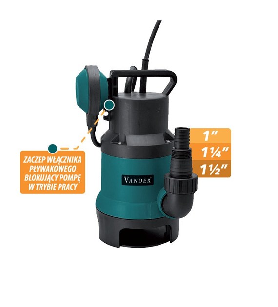 Pompa do wody z pływakiem  750W VANDER