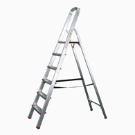 Drabina aluminiowa domowa 6 szczeble150kg PRO+ RED