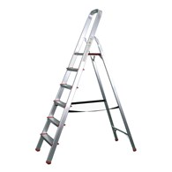 Drabina aluminiowa domowa 6 szczeble150kg PRO+ RED