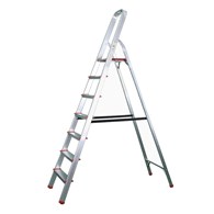 Drabina aluminiowa domowa 7 szczeble150kg PRO+ RED