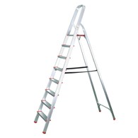 Drabina aluminiowa domowa 8 szczeble150kg PRO+ RED