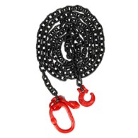 Łańcuch zrywkowy G80 okrągły 2 haki+og.łączące 5m