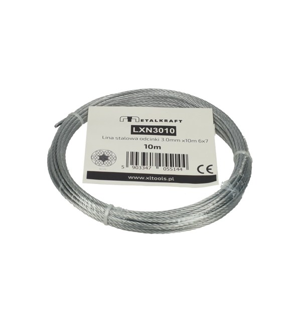 Lina stalowa odcinki 3.0mm x10m 6x7