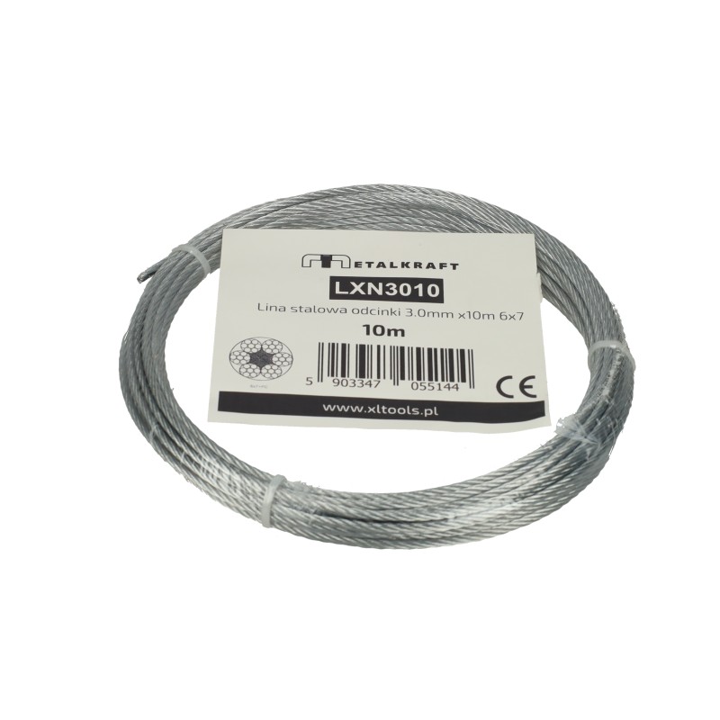 Lina stalowa odcinki 3.0mm x10m 6x7