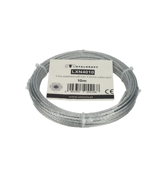 Lina stalowa odcinki 4.0mm x10m 6x7