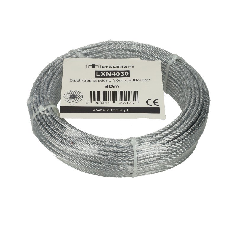 Lina stalowa odcinki 4.0mm x30m 6x7