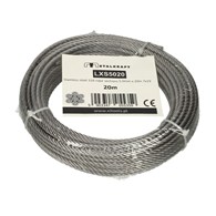 Lina stalowa nierdzewna odcinki 5 x20m 7x19 SS316