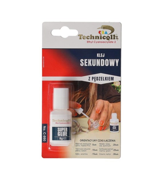Klej Sekundowy 8g z pędzelkiem