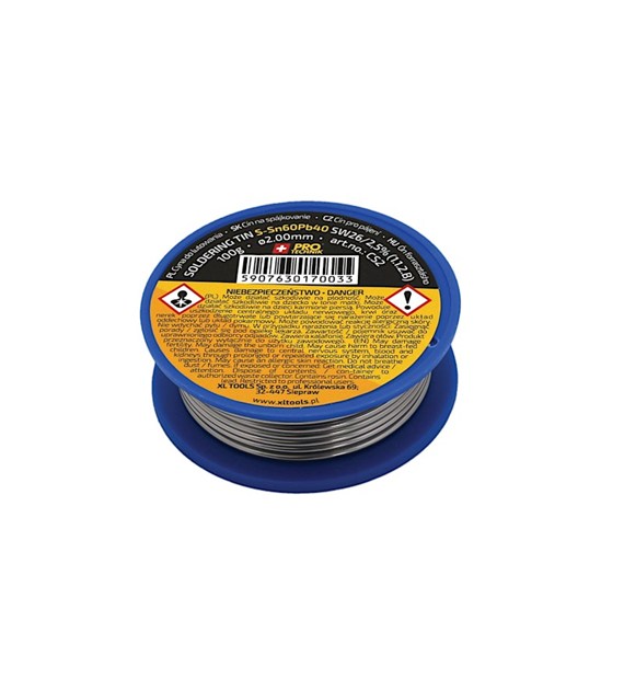 Cyna do lutowania z topnikiem 1.5 100gr rolka