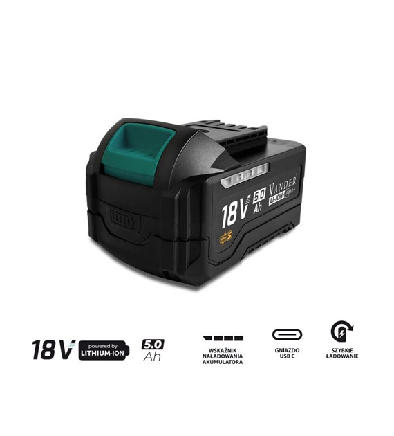 Bateria VANDER AKU+ 18V 5.0Ah szybkie ładowanie