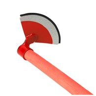 Motyka czerwona półokrągła 180mm z trzonem
