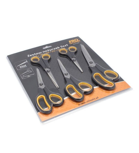 Nożyczki zestaw 5szt 140,170,190,220,250mm PRO-TEC