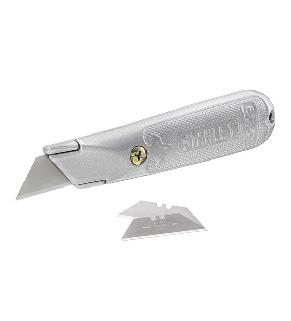 Nóż STANLEY na ostrze stałe trapez +3ostrza