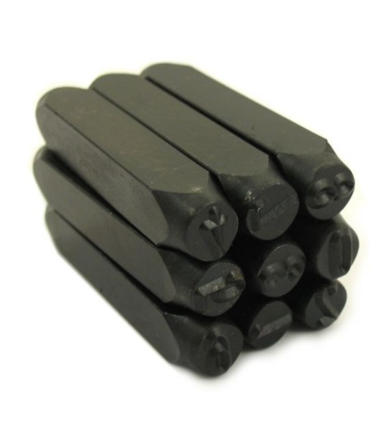 Numeratory cyfry  8mm /9 elementów