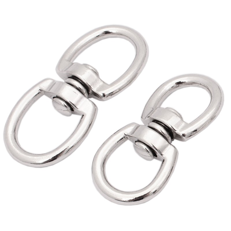 Okrętka krętlik obrotowy niklowany 62mm