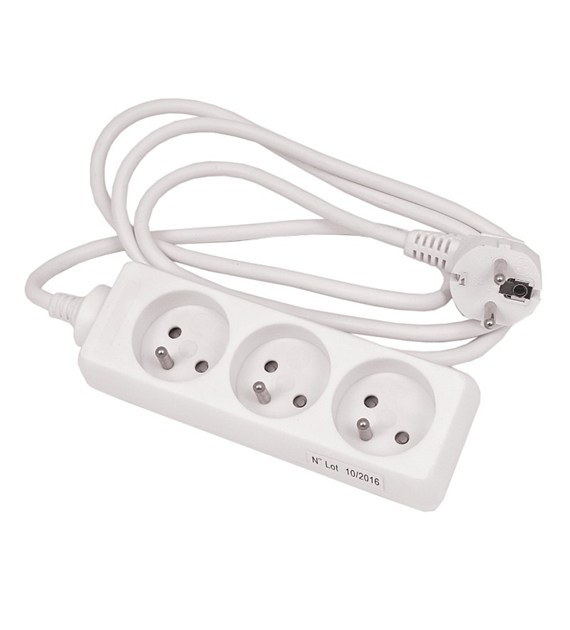Przedłużacz domowy 1.5m 3gn. z/u   EPS301.5