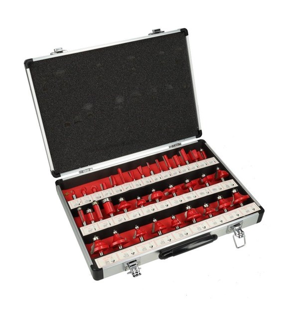 Frezy kształtowe do drewna 35cz walizka aluminium