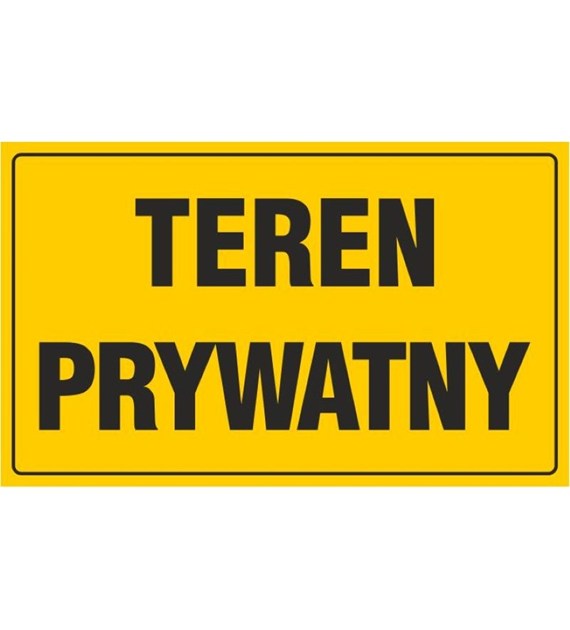 Tablica TEREN PRYWATNY (20x33)