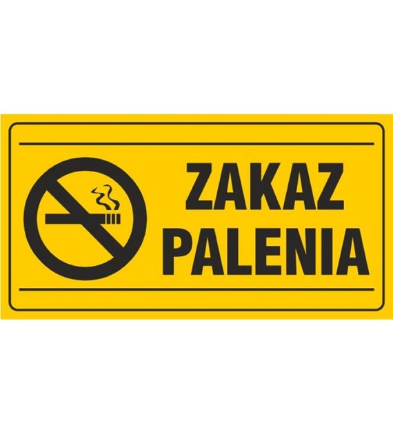 Tablica ZAKAZ PALENIA (12x22)