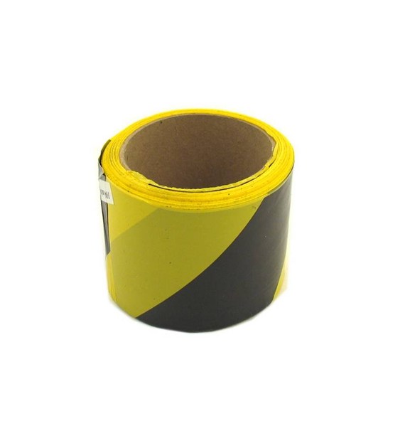 Taśma ostrzegawcza żółto-czarna 100m /76mm