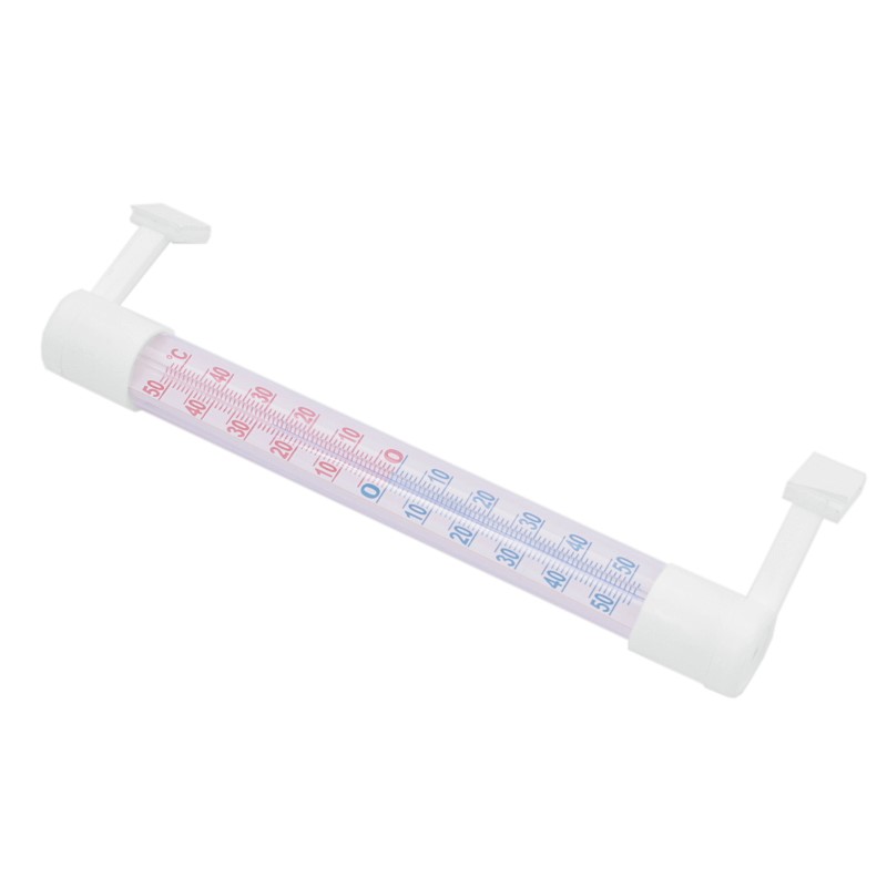 Termometr zaokienny PCV szklany 21cm biały