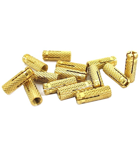 Tuleja M 6 x 23mm rozprężna mosiężna 100szt