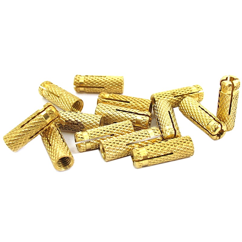 Tuleja M 6 x 23mm rozprężna mosiężna 100szt