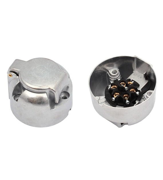 Gniazdo elektryczne 7 pin 12V aluminiowe GE7A