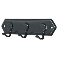 Wieszak 3-hakowy metalowy listwowy malowany