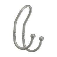 Wieszak do ubrań chrom/satyna 2 haki