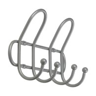 Wieszak do ubrań chrom/satyna 4 haki