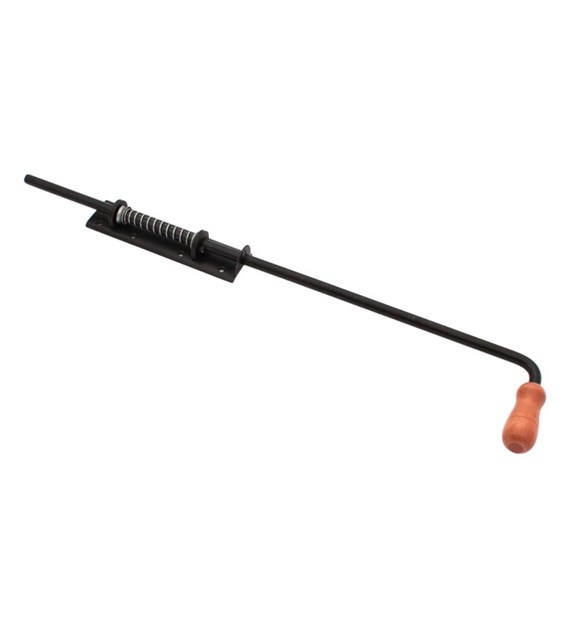Zasuwa sprężynowa ECN1 wąska 600/12mm czarna gałka