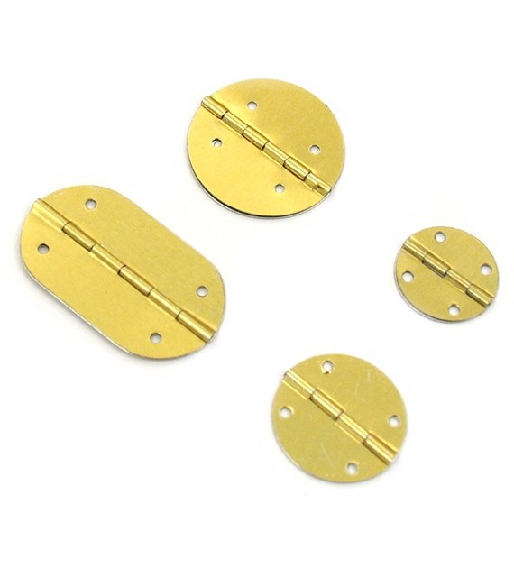 Zawias do kaset owalny 35x20x0.2mm mosiądzowany