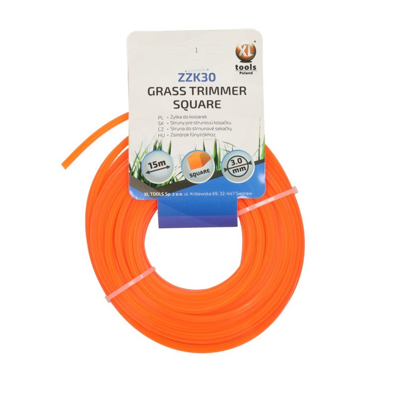 Żyłka do kos spalinowych kwadratowa 3.0mm/15m