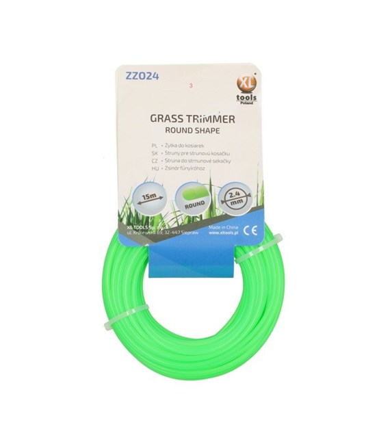 Żyłka do kos spalinowych okrągła 2.4mm/15m