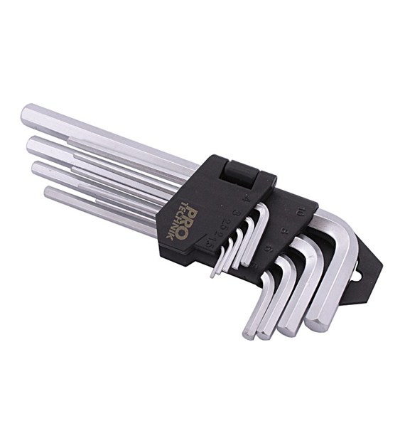 Klucze imbusowe średnie CrV 1.5-10mm 9cz KI9PD