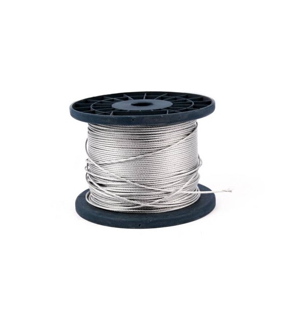 Lina stalowa w osłonie PCV 4mm/2.0mm (1x19) (200m)