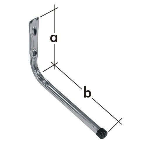 Hak do garażu pojedynczy prosty 250mm