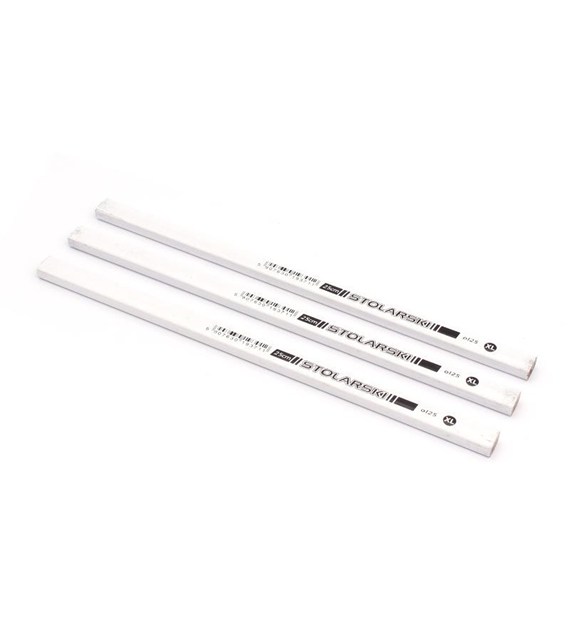 Ołówek stolarski 18cm biały HB TUBA-54szt