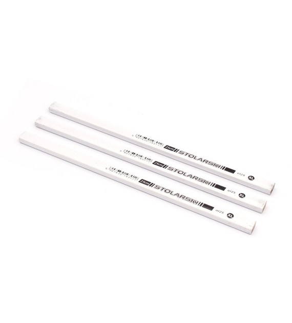 Ołówek stolarski 25cm HB biały  Tuba-54szt