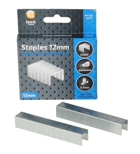 Zszywki  A 12mm - 1000szt XL-TOOLS