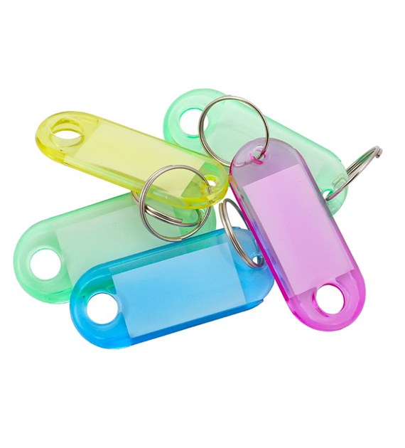 Breloczek do kluczy plastik identyfikator podwójny