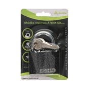 Kłódka ATOM żeliwna gruba 60mm 5 kluczy blister