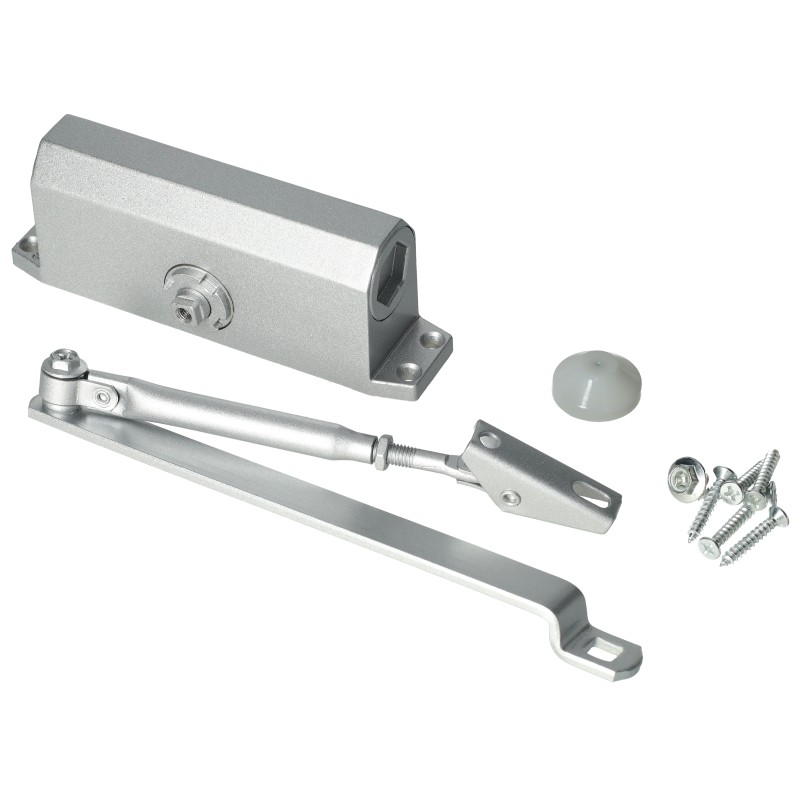 Samozamykacz drzwi TS-10 30-60kg 1100mm srebrny