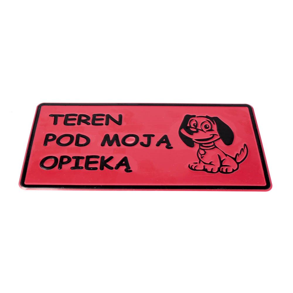 Tablica 14x29 TEREN POD MOJĄ OPIEKĄ - rys. pieska